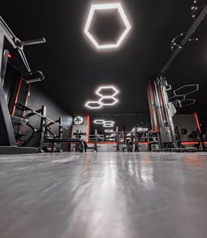 Empty, minimalist gym space with natural light.